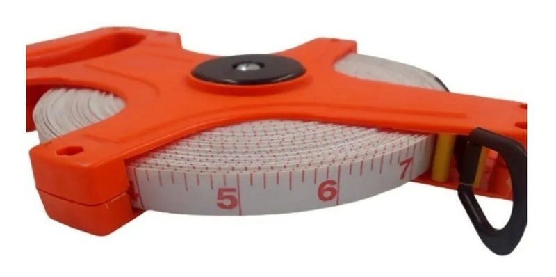 Trena De 50 Metros Fita De Fibra De Vidro Aberta 50m X 14mm