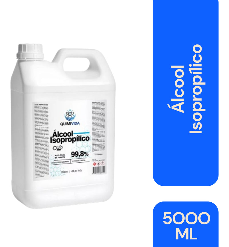 Ál-cool Quimivida Isopropílico 99,8% 5l Limpeza De Placa Eletrônico