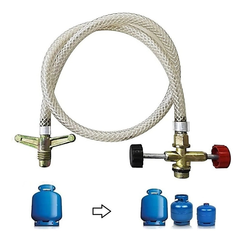 Mangueira Transferidor De Gás De 13kg Para 2kg Com Adaptador
