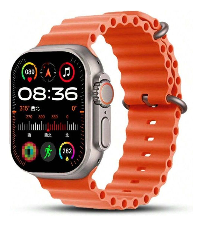 Smart Watch T800 Ultra 8, série de relógios inteligentes, 49 mm, capa sensível ao toque, cinza, malha branco