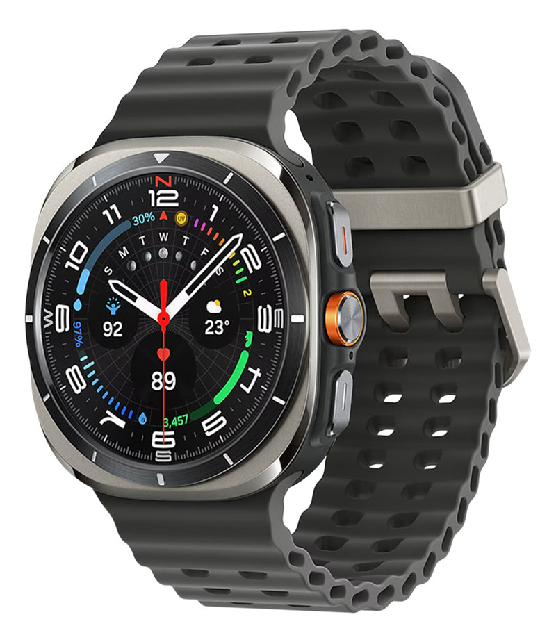 Samsung Galaxy Ultra Smartwatch Titânio Resistente A Água Caixa Preto Pulseira Preto