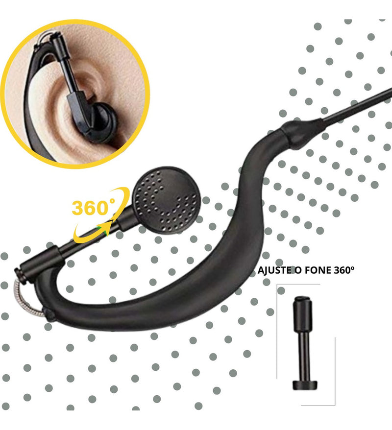 Kit 10 Fone De Ouvido De Radio Comunicador Baofeng 777s Uv5r