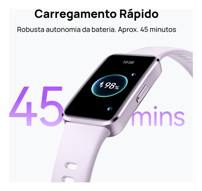Smartwatch HUAWEI Band 10 Caixa de Polímeros Duráveis Análise do Sono em Nível Profissional Assistente de Bem-estar Emocional Relógio Smartwatch Compatível com Android e iOS Preto