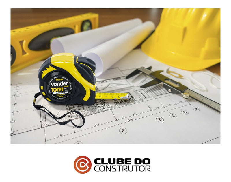 Trena Curta De Aço Autotrava 10m X 25mm Vonder