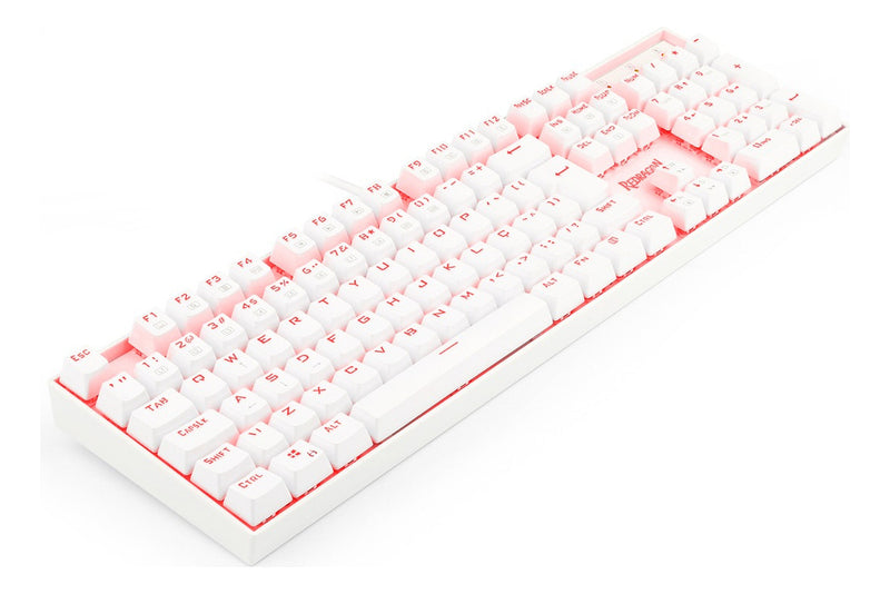 Redragon Mitra Single Color Lunar White Switch Vermelho