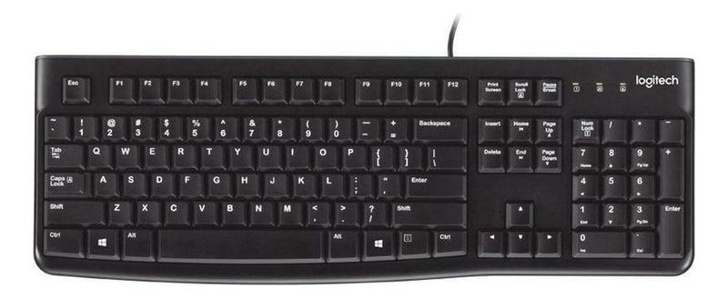 Teclado Com Fio Usb Logitech K120 Com Layout Abnt2 Cor de teclado Preto Idioma Português Brasil QWERTY