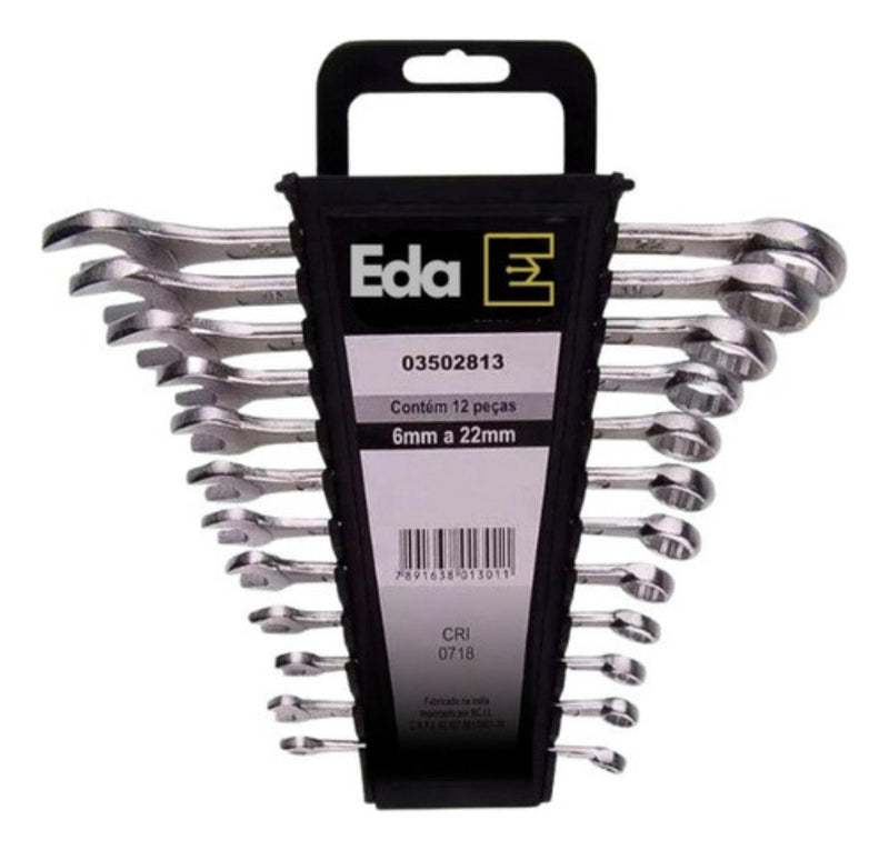 Jogo Chave Combinada Eda 12 Peças 6 A 22mm 0gw Hobby
