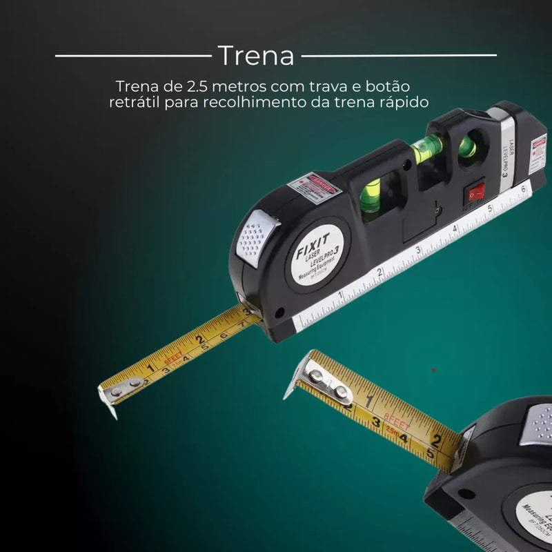 POLARES N80 Nivel 3 Em 1 A Laser Nivelador 3 Linhas Trena Régua Pro Polares