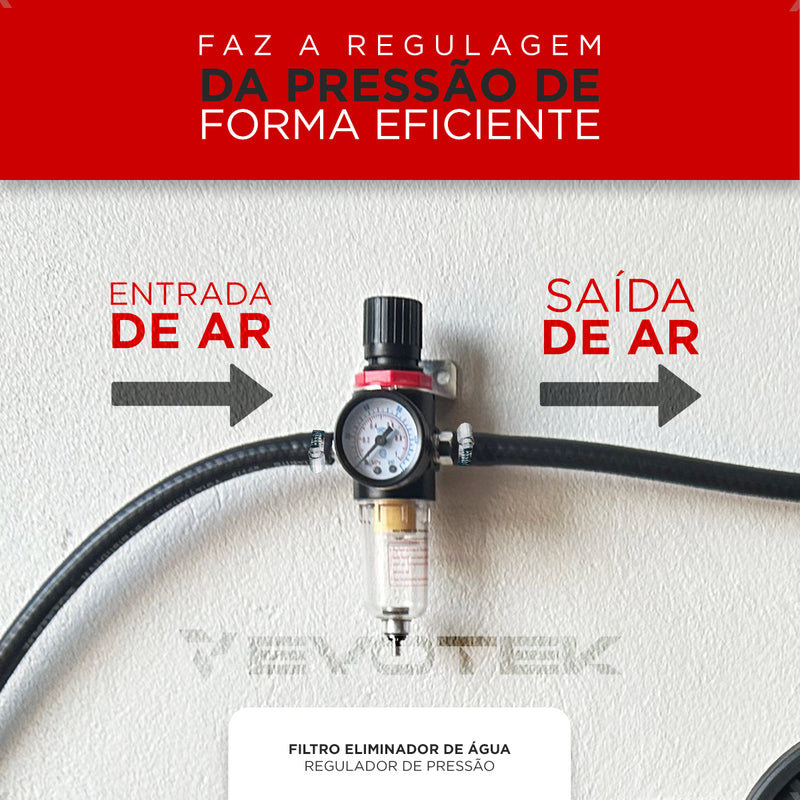 Filtro Ar 1/4 Eliminador De Água Suporte Pressão Compressor