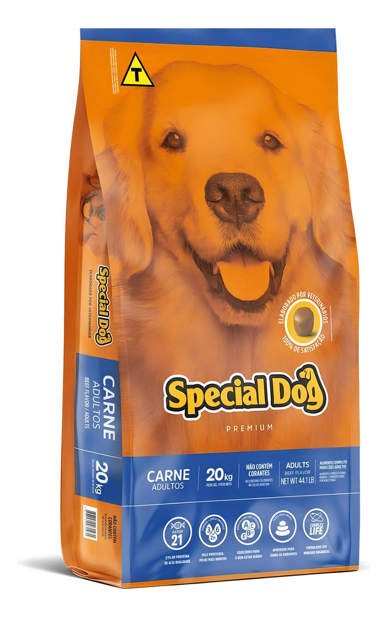 Alimento Special Dog Premium para cão adulto todos os tamanhos sabor carne em sacola de 20kg