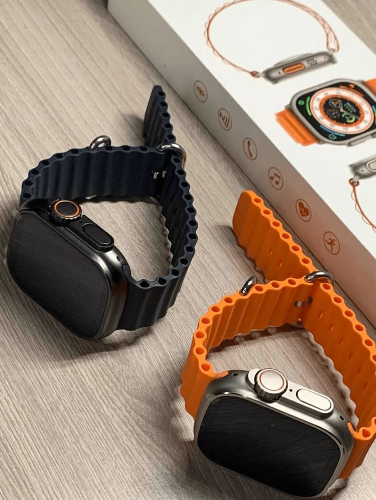 Smart Watch T800 Ultra 8, série de relógios inteligentes, 49 mm, capa sensível ao toque, cinza, malha branco