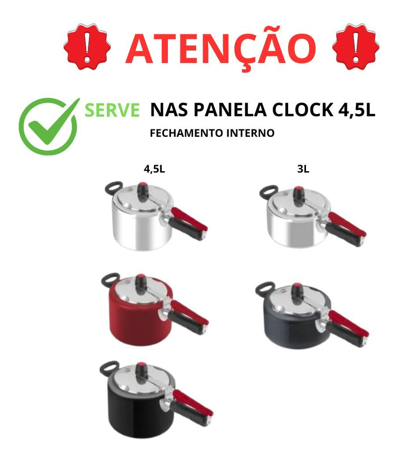 Borracha Panela Pressão Clock Control 3l A 4,5l A Original