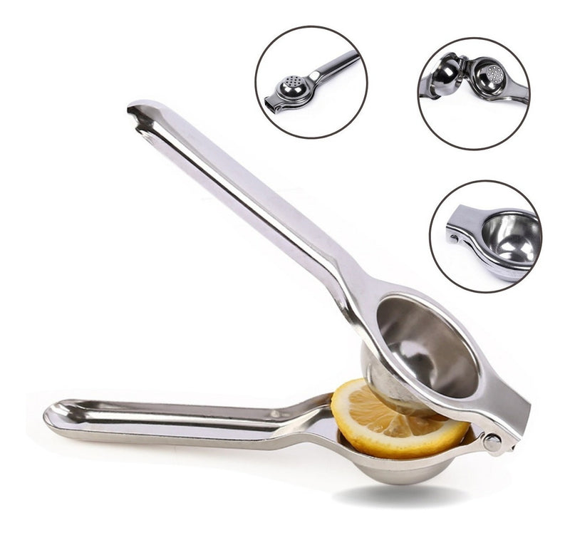 Espremedor Chef Gourmet De Limão Aço Inox Maciço Super Forte Durável Alta Eficiência Uso Doméstico E Profissional Cozinha Moderna Resistente E Fácil De Limpar Ponte Lar Utilidades