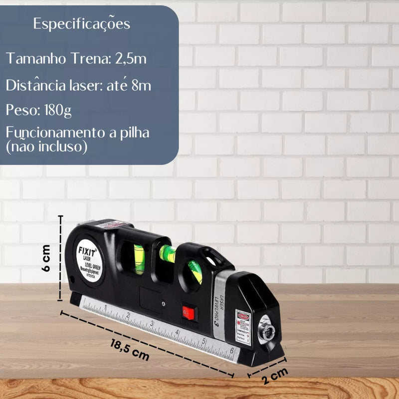 POLARES N80 Nivel 3 Em 1 A Laser Nivelador 3 Linhas Trena Régua Pro Polares