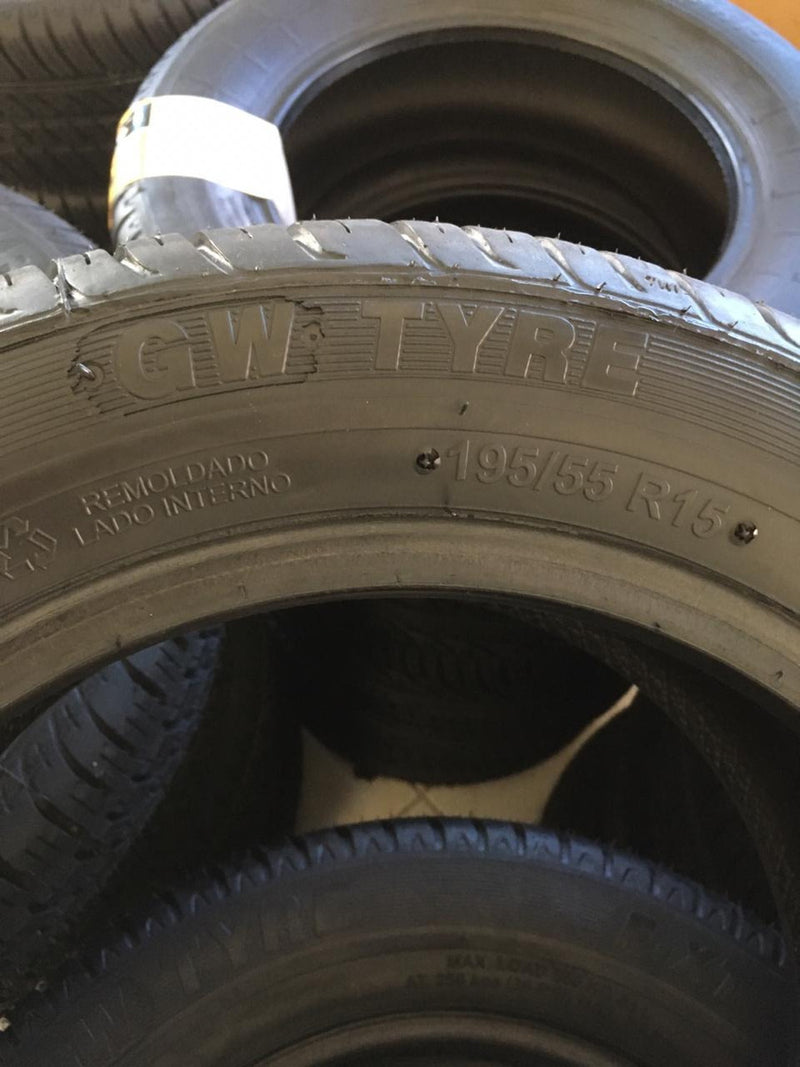 Kit 2 Pneu Remold Aro 15 Fiat Brava 195/55 R15 Inmetro T