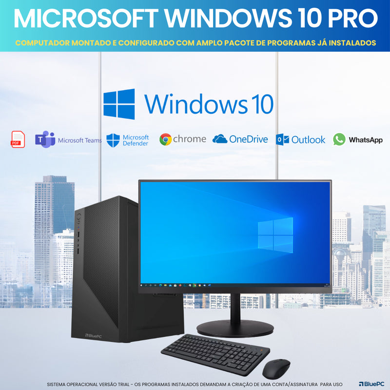 Computador Completo Fácil Office Intel Core I5 4570 4ª Geração 16gb Ram 240gb Ssd Monitor 20 75hz Hdmi Windows 10 Pro Trial Cdf-099of