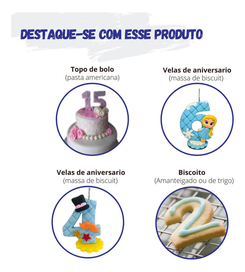 Kit Cortador De Números Para Velas De Biscuit - Premium