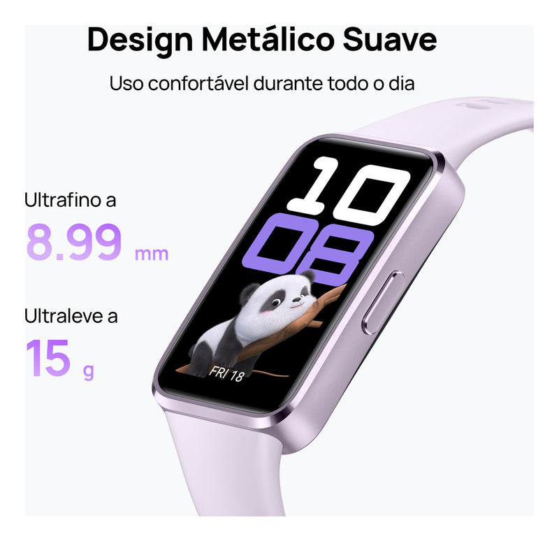 Smartwatch HUAWEI Band 10 Caixa de Polímeros Duráveis Análise do Sono em Nível Profissional Assistente de Bem-estar Emocional Relógio Smartwatch Compatível com Android e iOS Preto