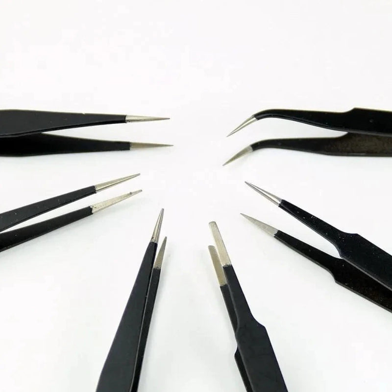 Kit 6 Pinças Anti Estática Para Eletrônica Artesanato Solda Ruslly