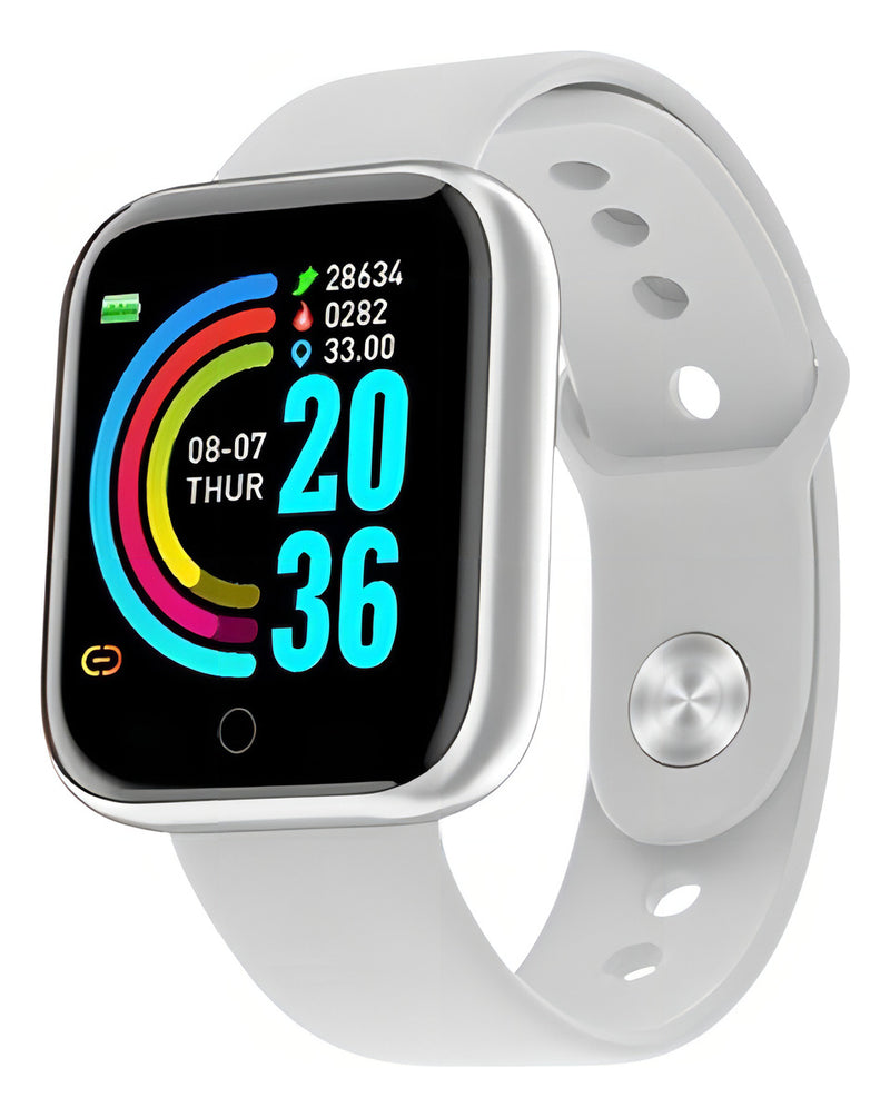 Relógio Inteligente Smartwatch Masculino Feminino D20 Cor Da Pulseira Branco Pro Fitness