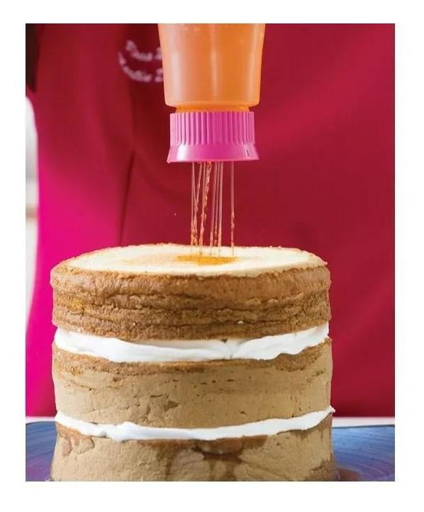 Bisnaga Molhador/dispensador Banho Bolo 500ml- Decora