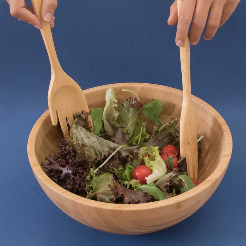 Pegador De Saladas Mãozinhas Em Bambu Cozinha 2 Peças Oikos