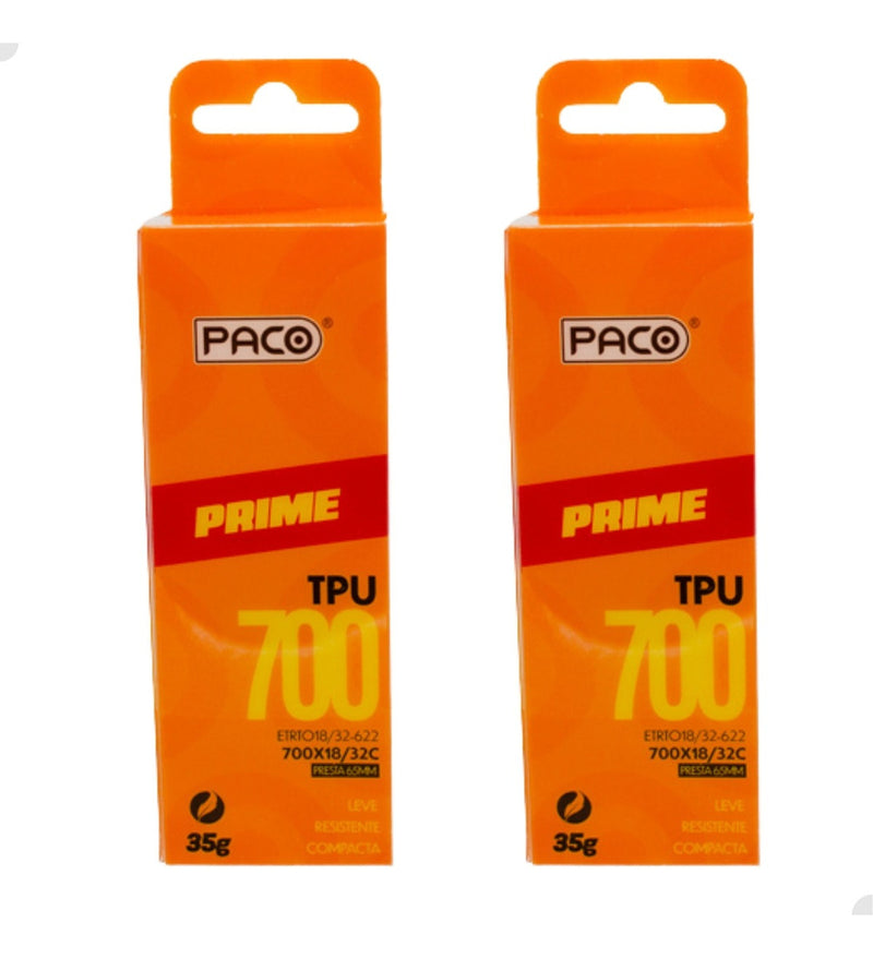 Par Câmara De Ar Tpu Speed 700x18-32c Presta 65mm Ultra Leve