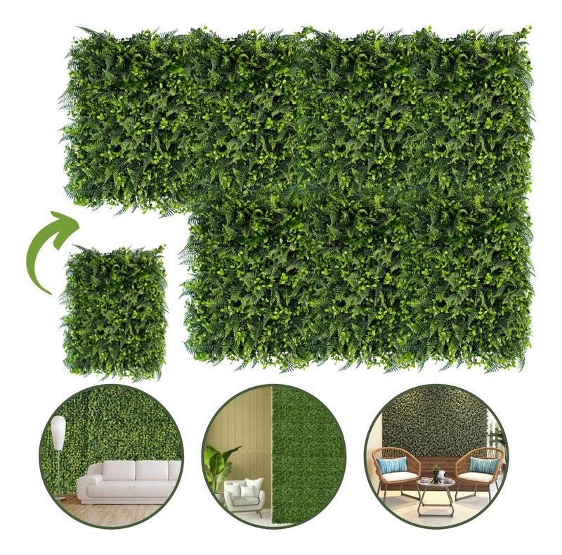 Placa De Mini Samambaia Eucalipto 40x60 Jardim Vertical Luxo