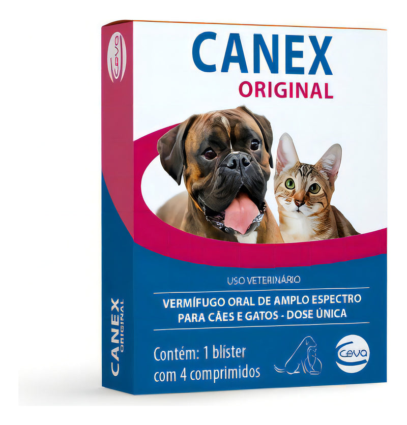 Remédio Para Verme Caes Gatos Vermífugo Pet Canex 3 Caixas