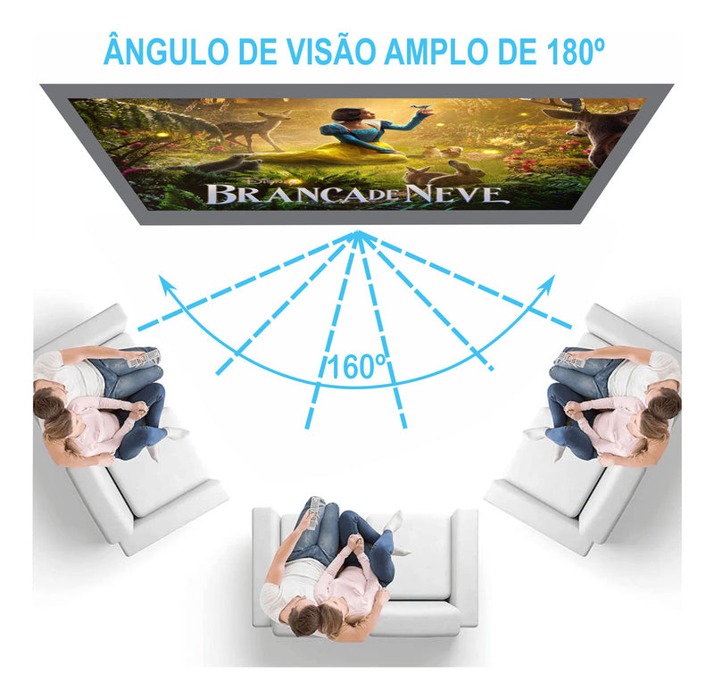 Telão De Projeção 120 Polegadas Tela Lona  Retroprojetores