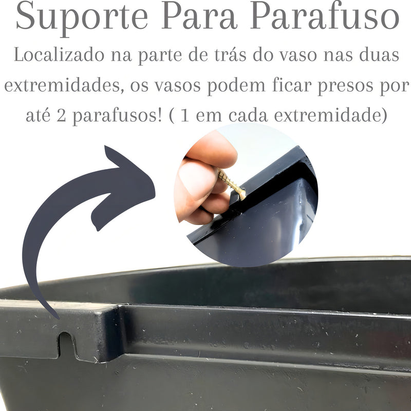 Vaso De Parede Jardim Horta Vertical 1 L Kit Com 24 Peças