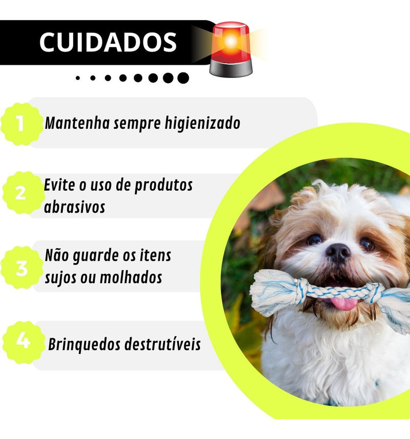 3 Brinquedos Mordedores Para Cães Shitzu Pinscher Yorkshire
