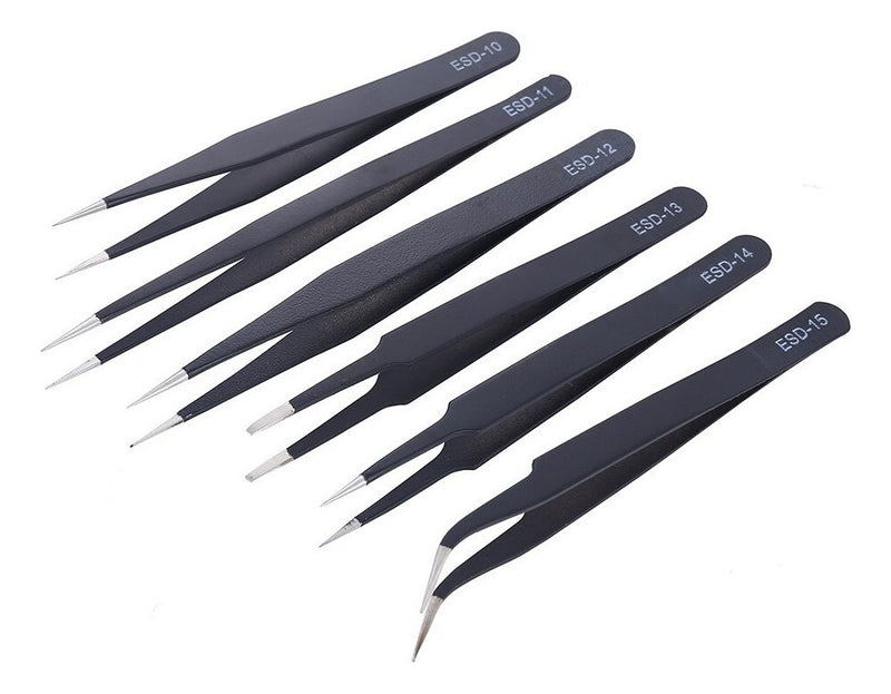 Kit 6 Pinças Anti-estatica Eletronica Bga Reballing Celular