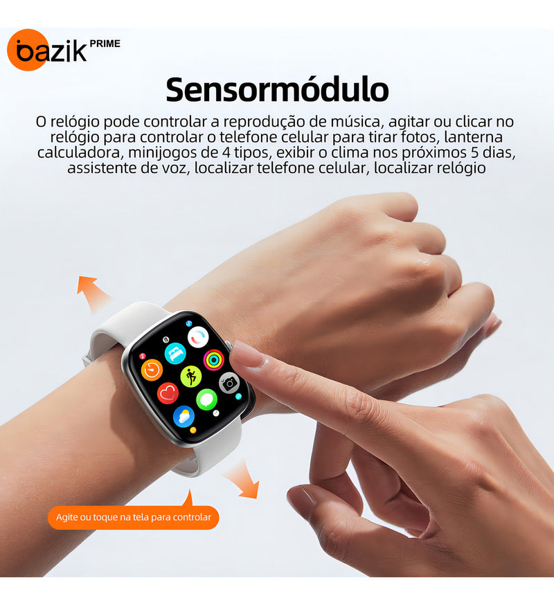 Relógio Inteligente Smartwatch Ultra Bazik Prime S35 Ultra Max, Masculino E Feminino Smartwatches Para Android, Ios 123 Modos Esporte Ip67 47mm Cor Rosa