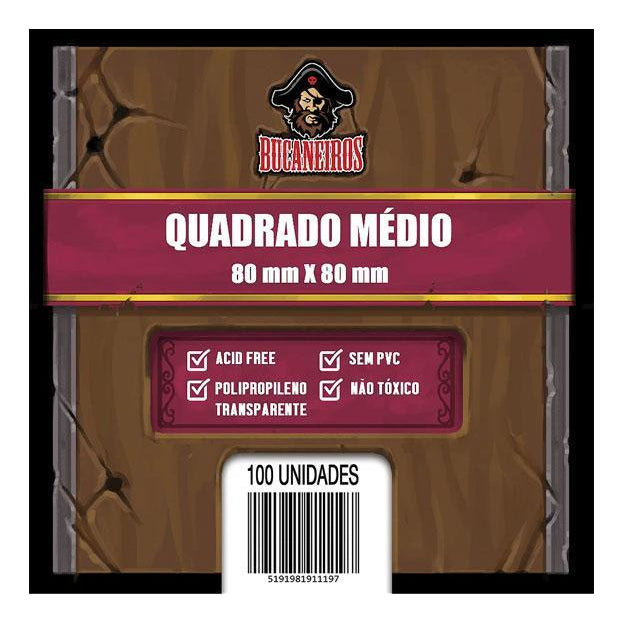 Sleeve Saquinhos De Proteção Quadrado Médio 80x80 Bucaneiros