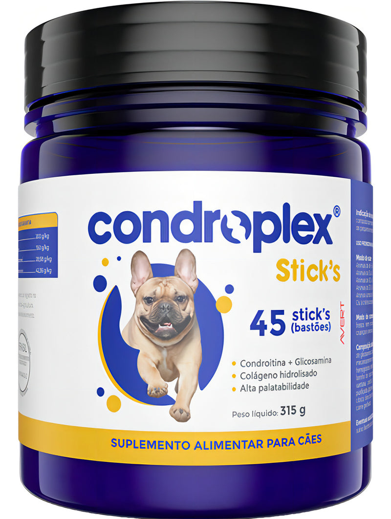 Suplemento Alimentar Condroplex Sticks Avert - 45 Unidades