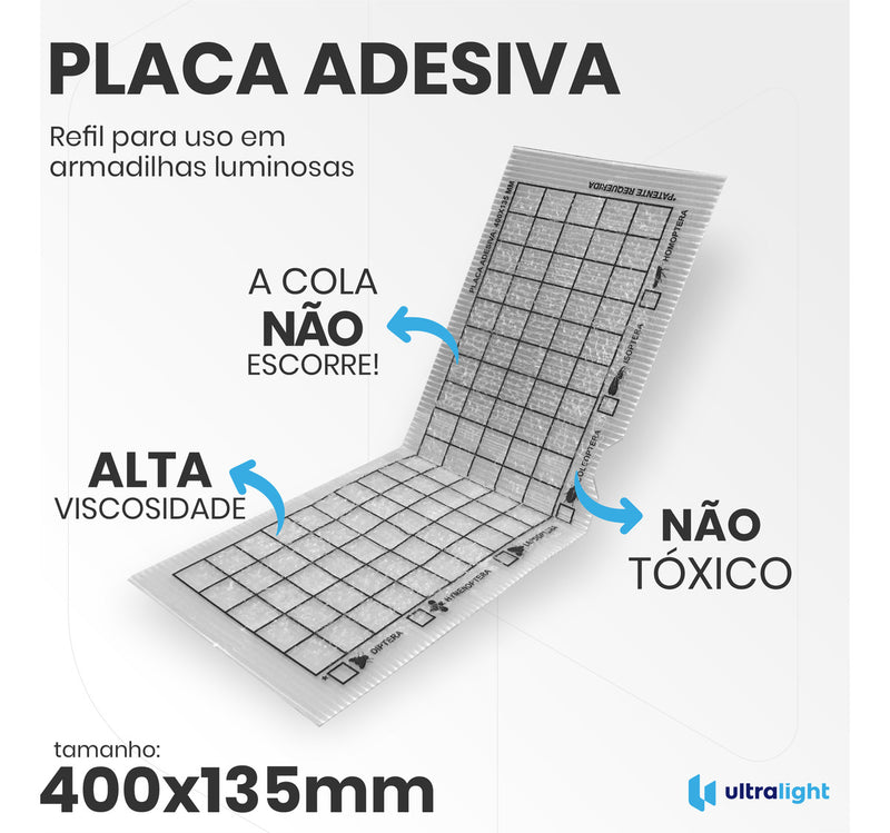 Armadilha Luminosa Mata Mosca Combate Mosquito Insetos 5 Placas NF