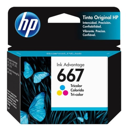 Cartucho Hp 667 Colorido 3ym78ab
