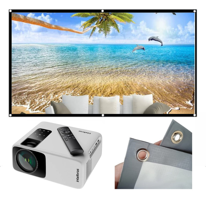 Tela Projeção 150 Polegadas Imagem Nitida Cinema Em Casa