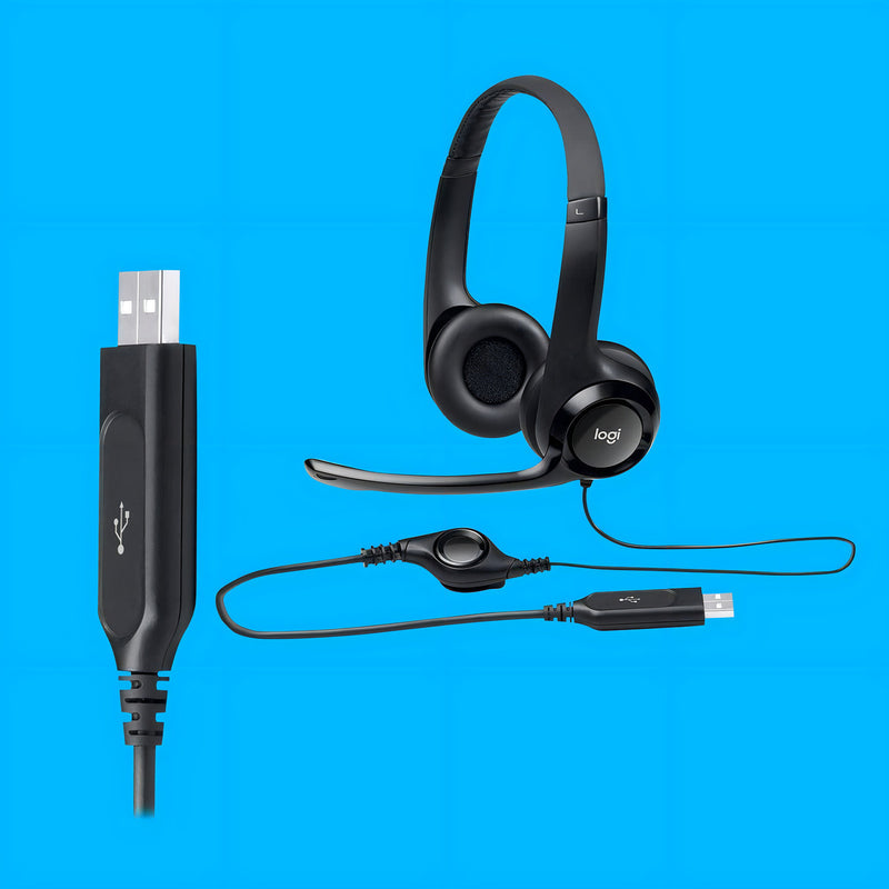 Headset Gamer Logitech H390 Usb Com Microfone Flexível Preto