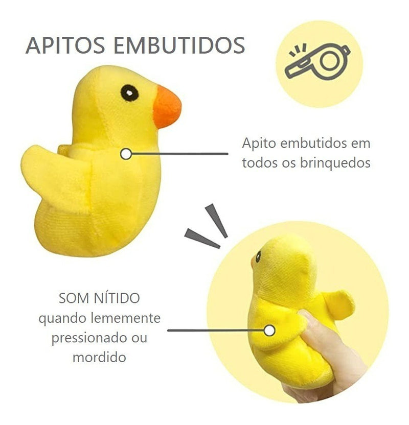 6 Brinquedo Pet Com Apito Maltes Filhote De Bulldog Francês