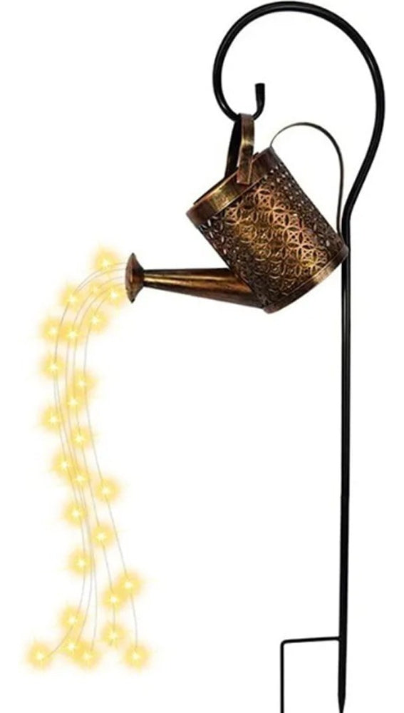 Conduzido Solar Com Regador De Luz Do Jardim Fio De Cobre
