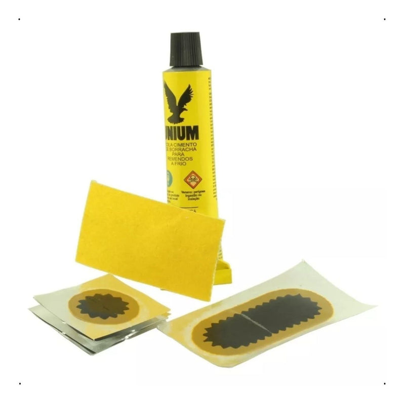 Estojo Kit Remendo Camara De Ar Bicicleta Com Cola Unium