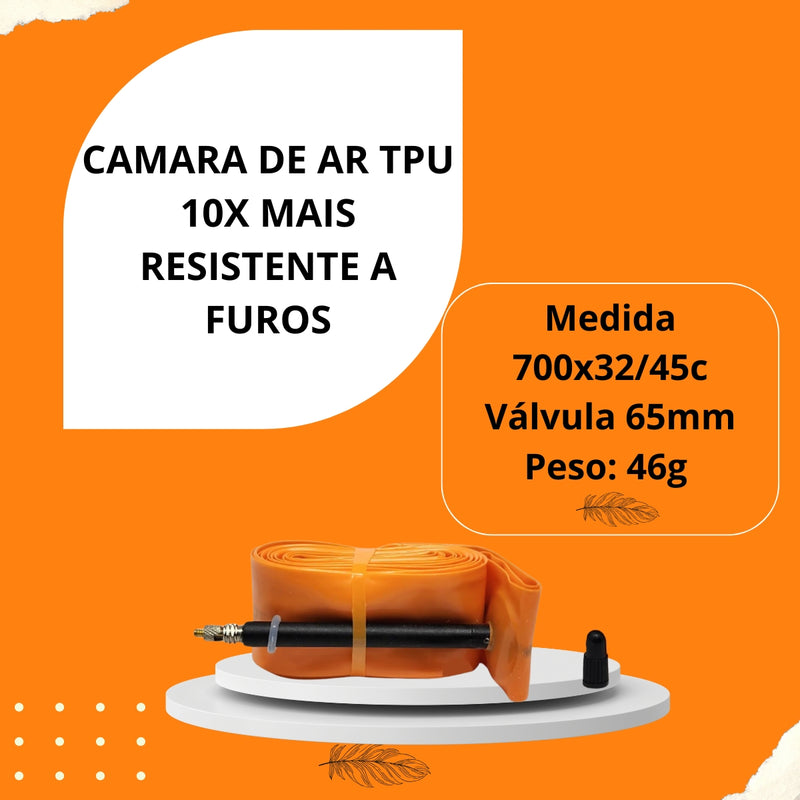 Câmara De Ar Tpu Speed 700x32-45c Gravel 60mm Ultra Leve
