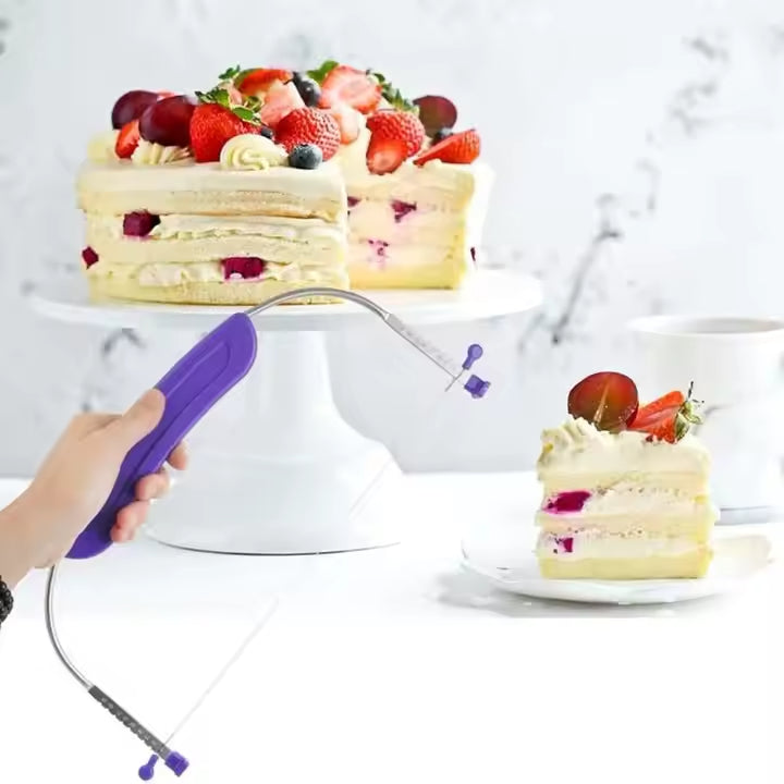 Cortador E Nivelador De Bolo Linha Ajustável Inox 30 Cm