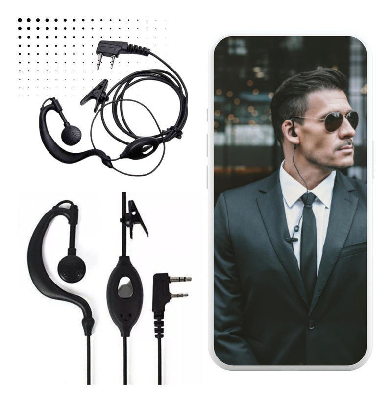 Kit 10 Fone De Ouvido De Radio Comunicador Baofeng 777s Uv5r