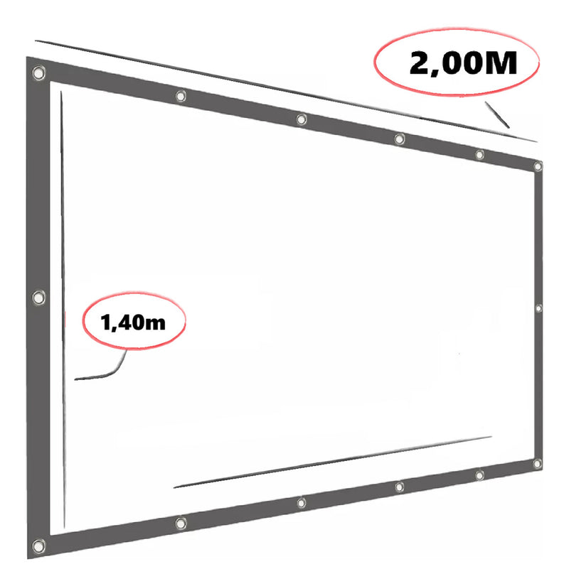 Telão De Projeção 100 Polegadas Lona Dobravel Projetor