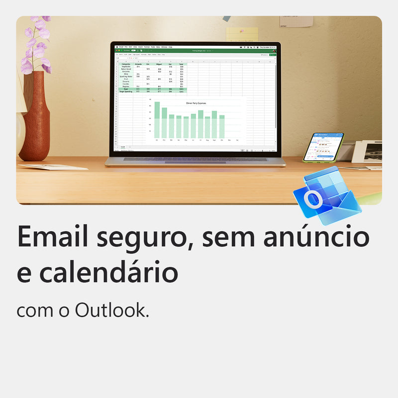 Microsoft 365 Family 2025 + Mcafee Premium - Licença 1 Ano