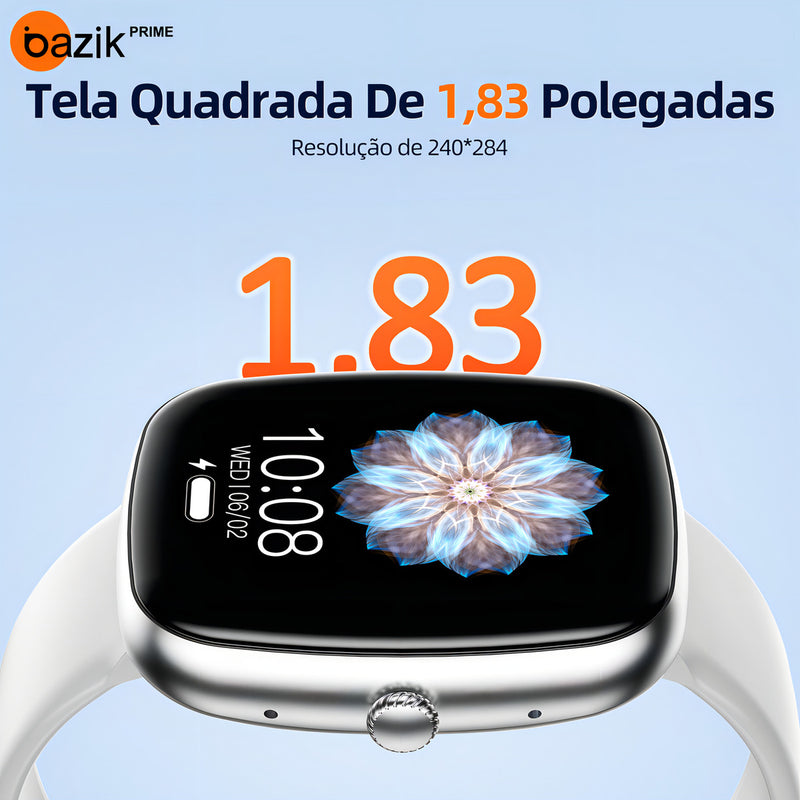 Relógio Inteligente Smartwatch Ultra Bazik Prime S35 Ultra Max, Masculino E Feminino Smartwatches Para Android, Ios 123 Modos Esporte Ip67 47mm Cor Rosa