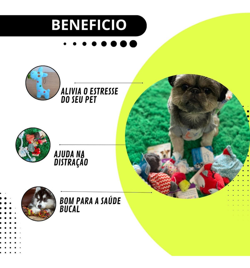 3 Brinquedos Mordedores Para Cães Shitzu Pinscher Yorkshire